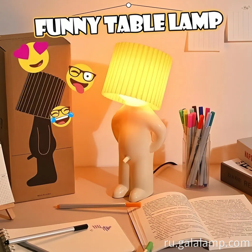 Симпатичный мальчик застенчивый светодиодный настольный лампа ночной свет